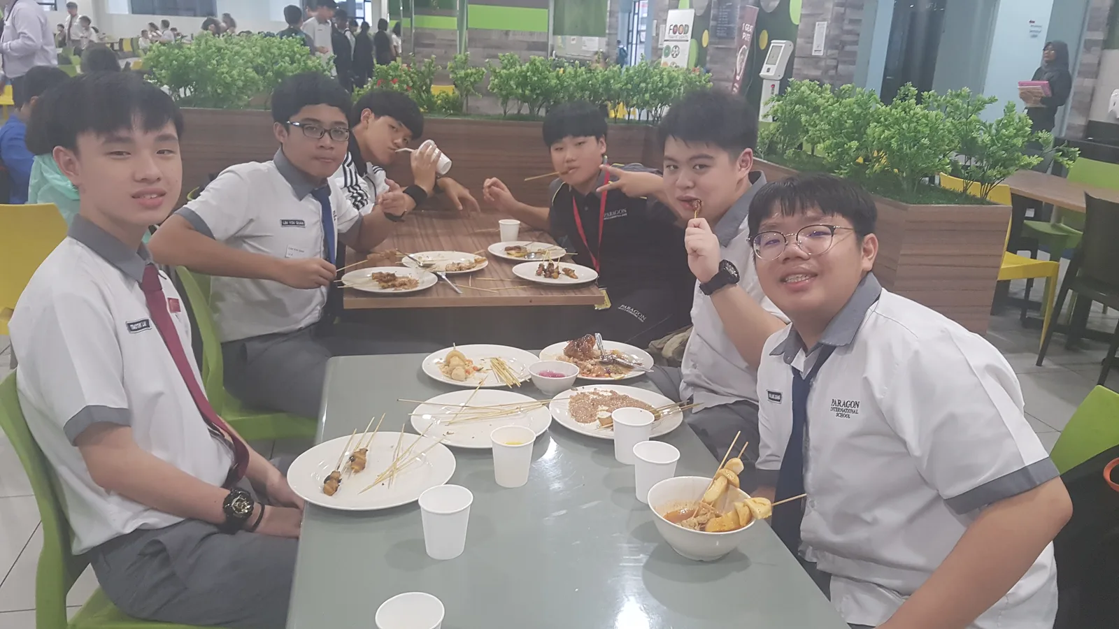 Buffet celebrating the end of camp